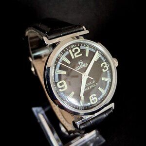 Beautiful Vintage Roamer Men's Leather Mechanical Watch RARE